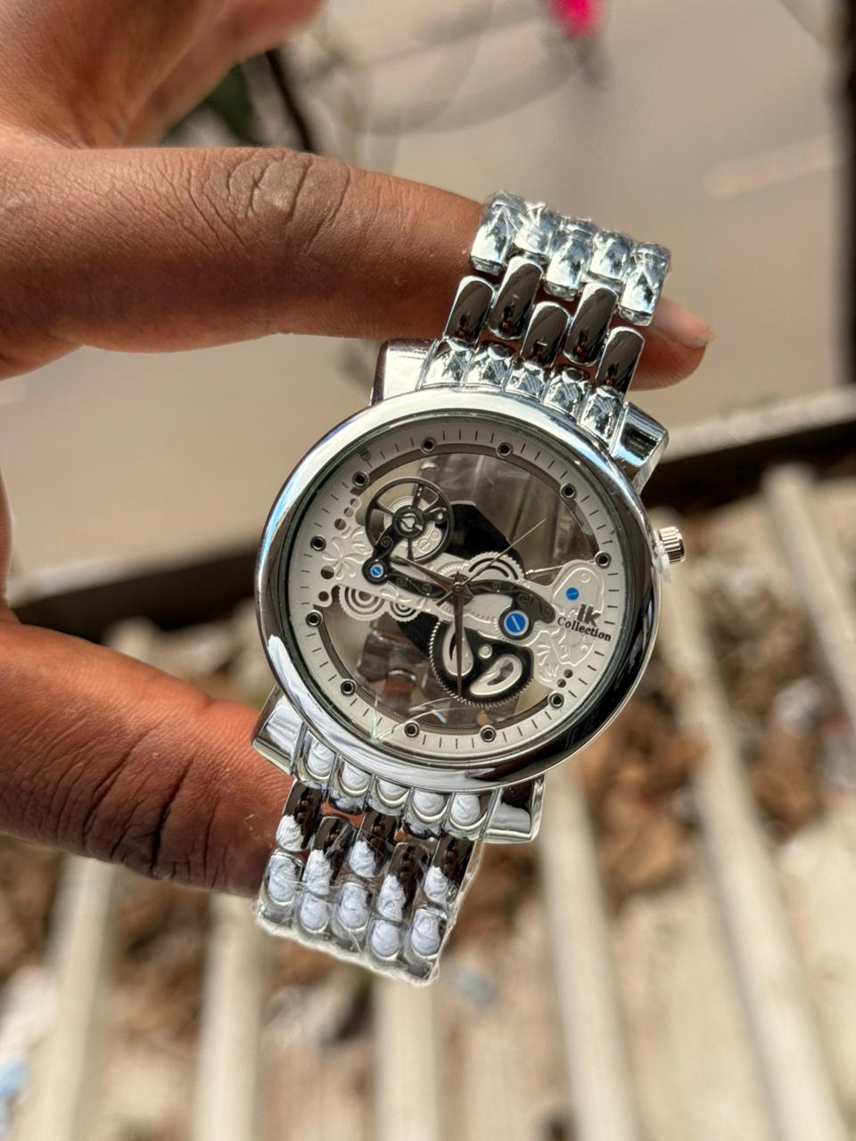 IK Collection Skeleton Stainless Steel Watch IK 001– Luxury Automatic Style Watch