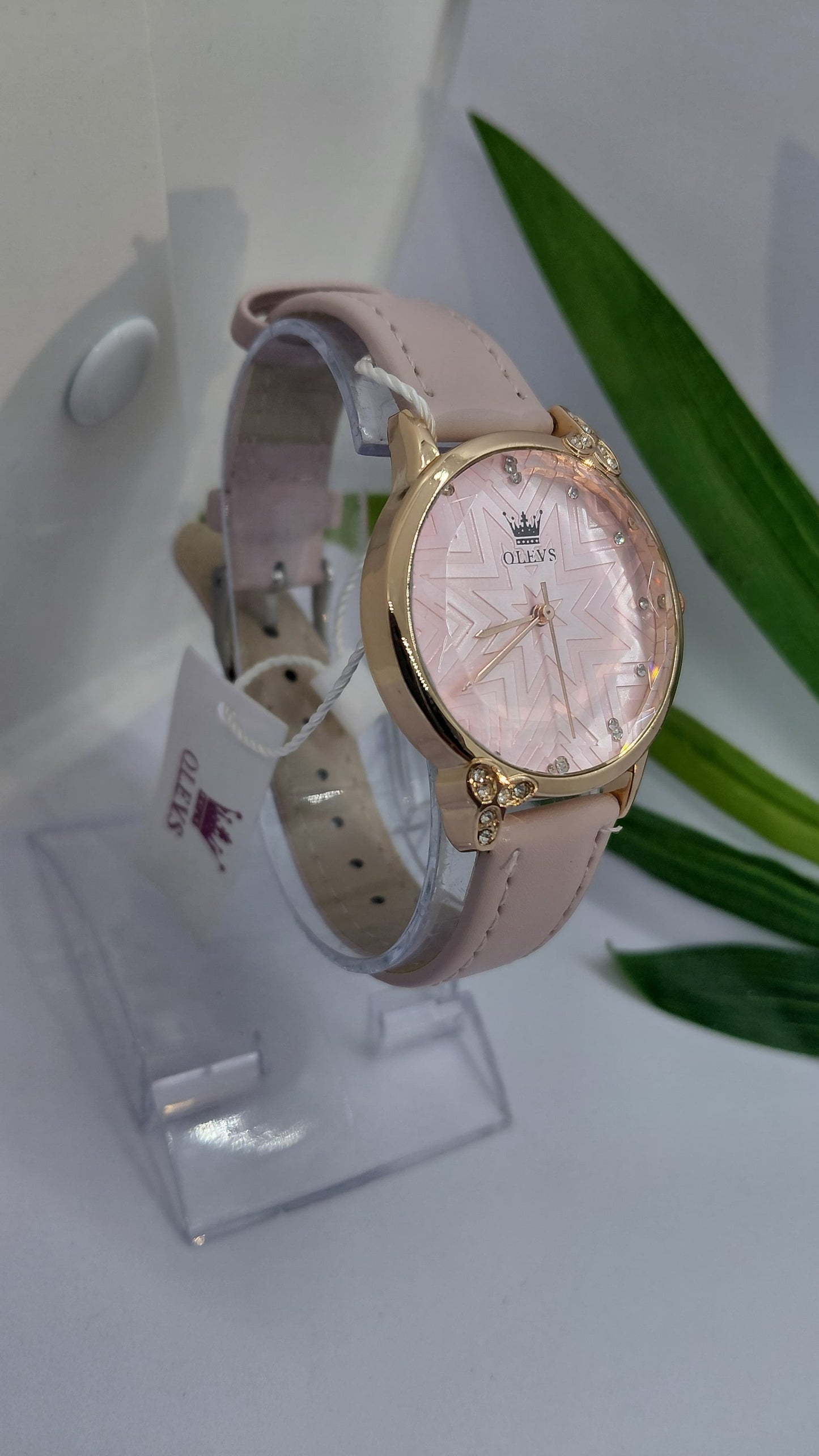 Olevs leather watch