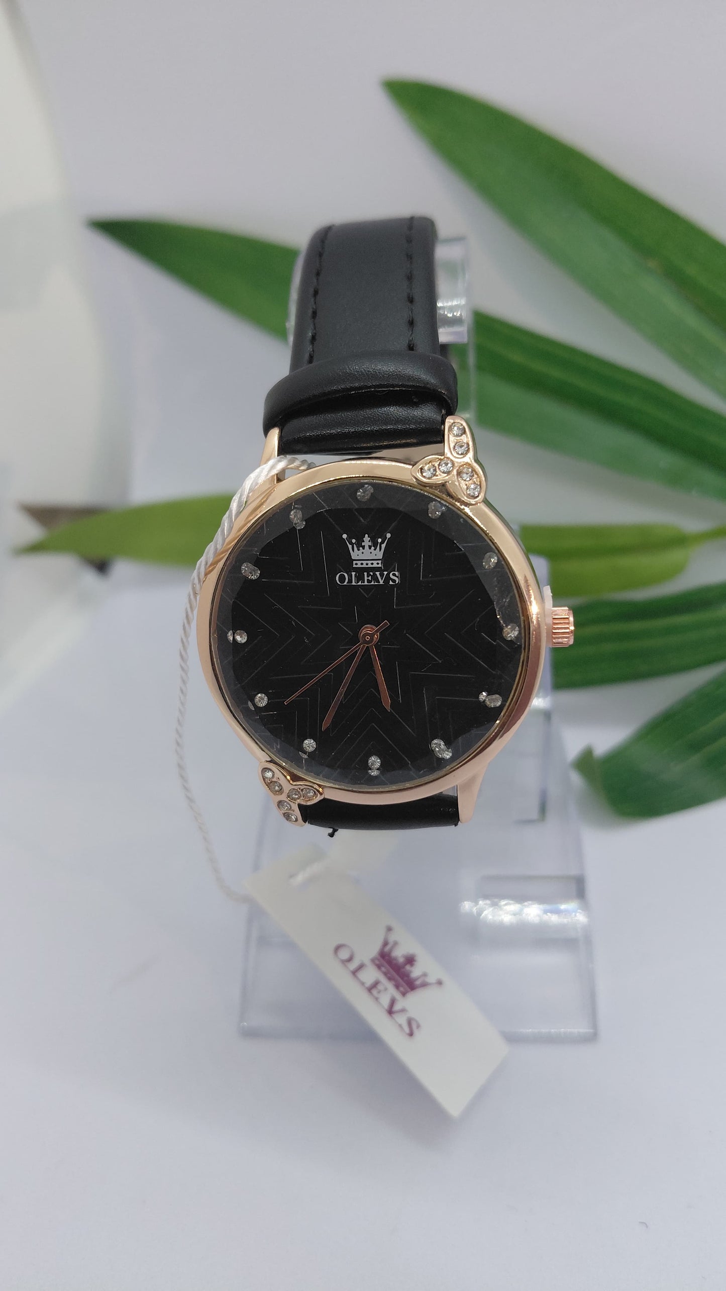 Olevs leather watch
