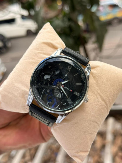 gusalai classy men leather watch GL05