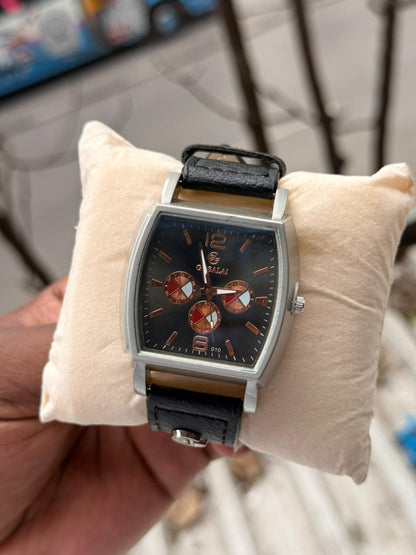 gusalai classy men leather watch GL07