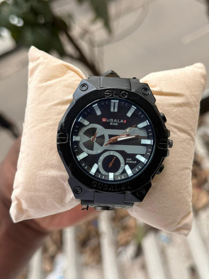 gusalai classy men leather watch GL01