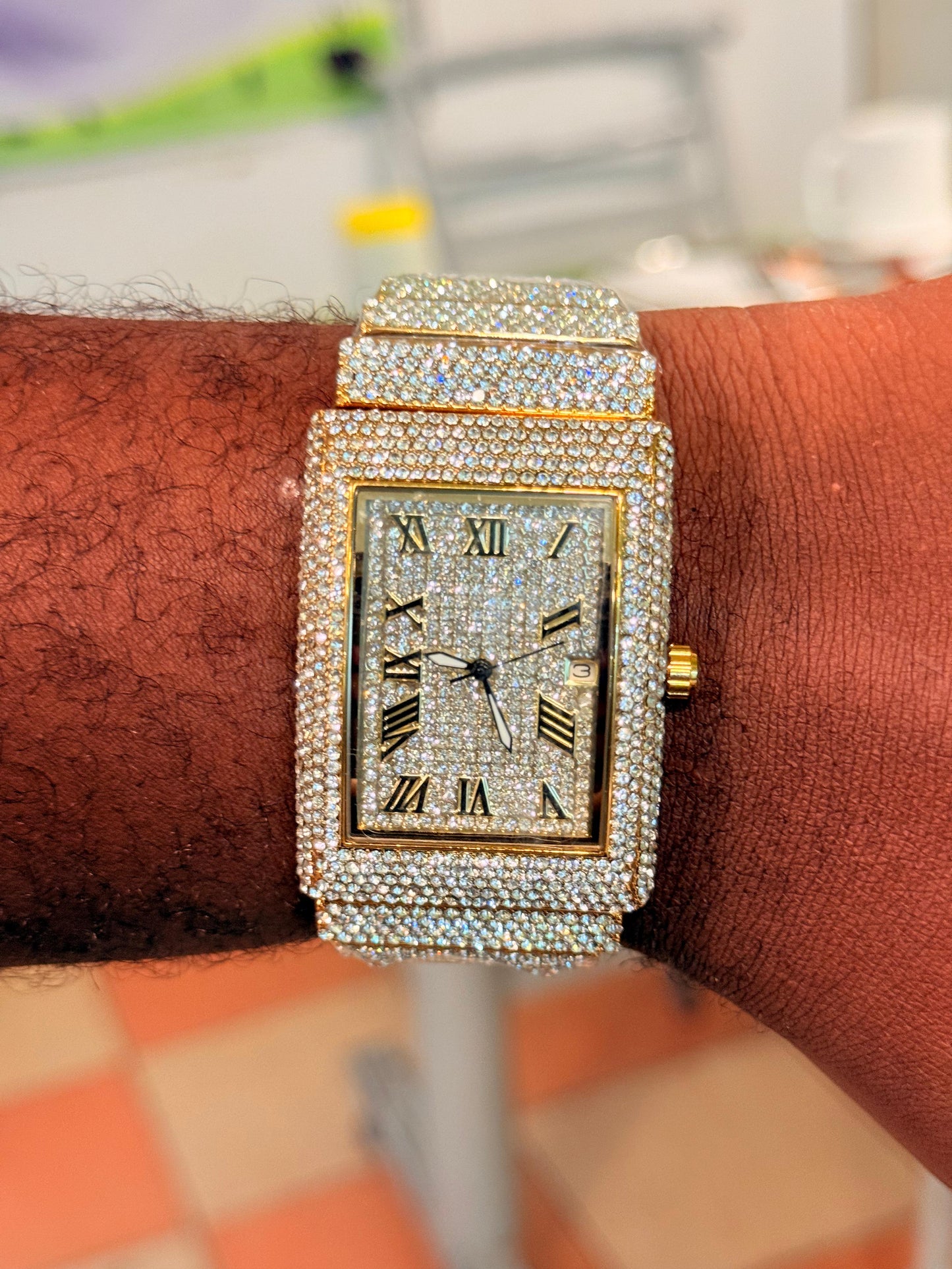 Full Iced-Out Steel Watch – Luxury