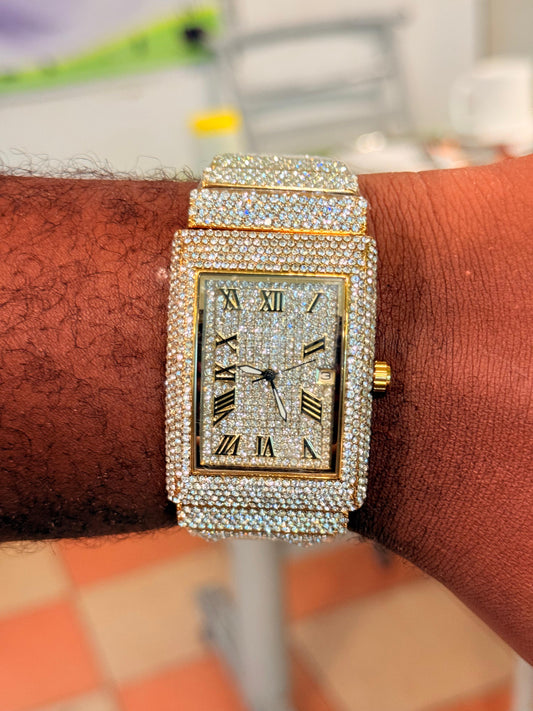 Full Iced-Out Steel Watch – Luxury